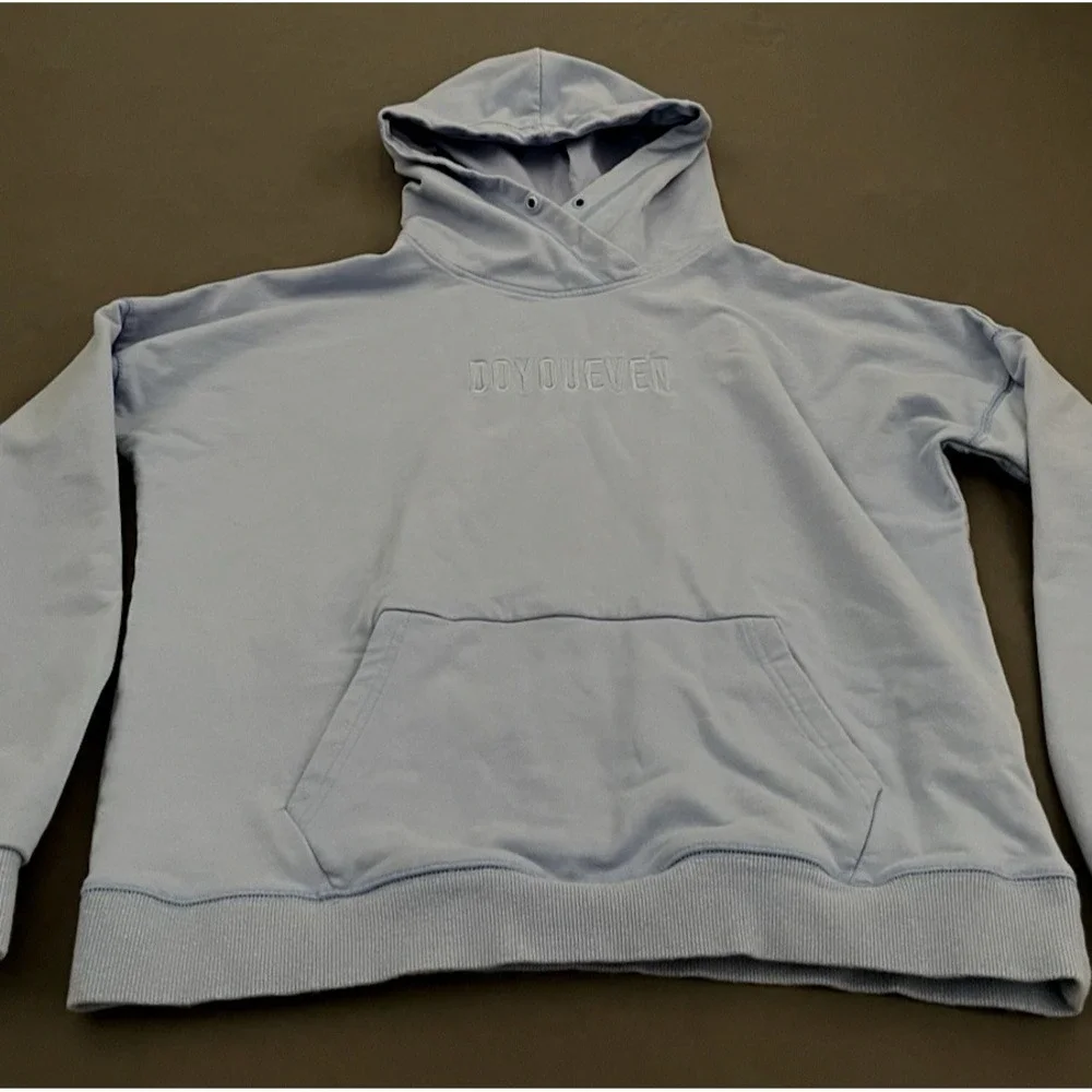DYE Do You‎ Even Hoodie Womens Medium Blue Leave Your Mark Athletic Sweater